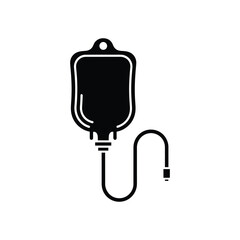 Fototapeta premium Illustration of an iv drip bag, a medical device used for intravenous infusion of fluids, medication, or blood