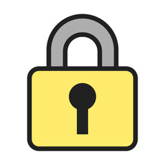 シンプルな南京錠アイコン（ベクター） / Simple Padlock Icon (Vector)