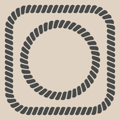Marine rope simple outline border pattern brush © Mariano