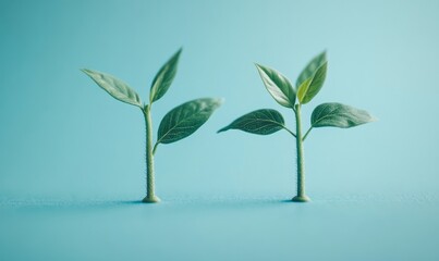 Wind turbine base morphing into a green plant, symbolizing the fusion of renewable energy technology with natural growth. This image represents the sustainable energy development, Generative AI