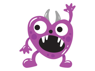 Fototapeta premium Cartoon Monster Cute Character Illustration 