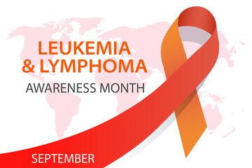 September is Blood Cancer Awareness Month. The concept of leukemia and lymphoma awareness.