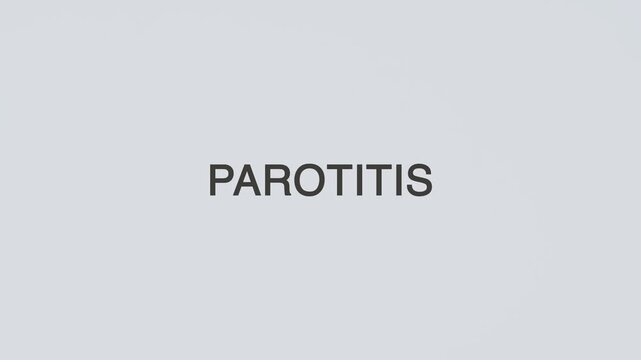 Parotitis stethoscope concept illustration illustrative word text medicine diagnosed with hand holding stethoscope on white background for infection awareness