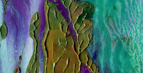 Eclectic and Expressive Painted Dreamscape Infused with an Array of Colors and Abstract Forms