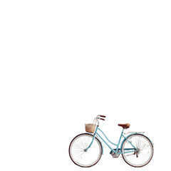 Obraz premium Light blue bicycle with basket