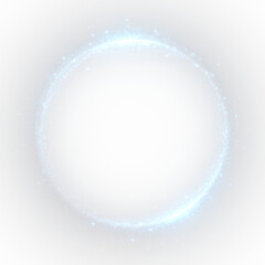 Circle, blue, glow, light, background, spark, energy, magical flickering with radiant shine and universe design, png.
