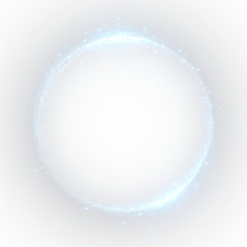 Fototapeta Circle, blue, glow, light, background, spark, energy, magical flickering with radiant shine and universe design, png.