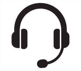 Headset Illustration &ndash; Call Center Headphones Vector