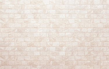 Detail of modern cream brick wall background photo. White light brick wall texture background for stone tile block painted in beige light color wallpaper modern interior and exterior backdrop design.