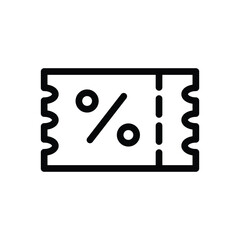 discount voucher outline icon vector design good for web or mobile app