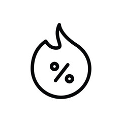 hot discount promo outline icon vector design good for web or mobile app