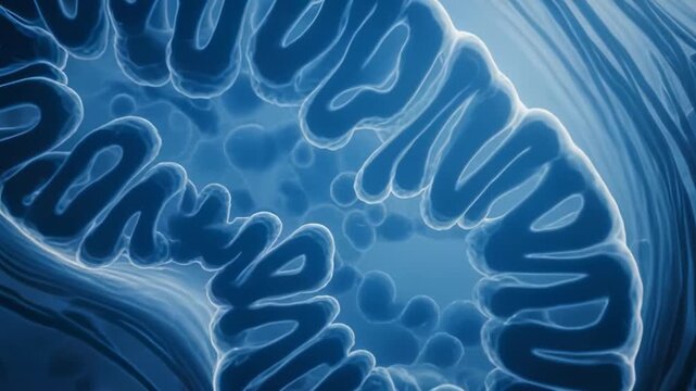 Microscopic view of a mitochondrion