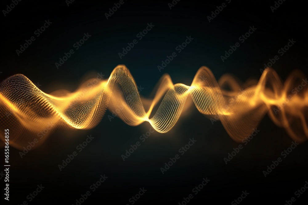 Poster abstract gold waveform: dynamic particle mesh for technological innovation and data visualization ba