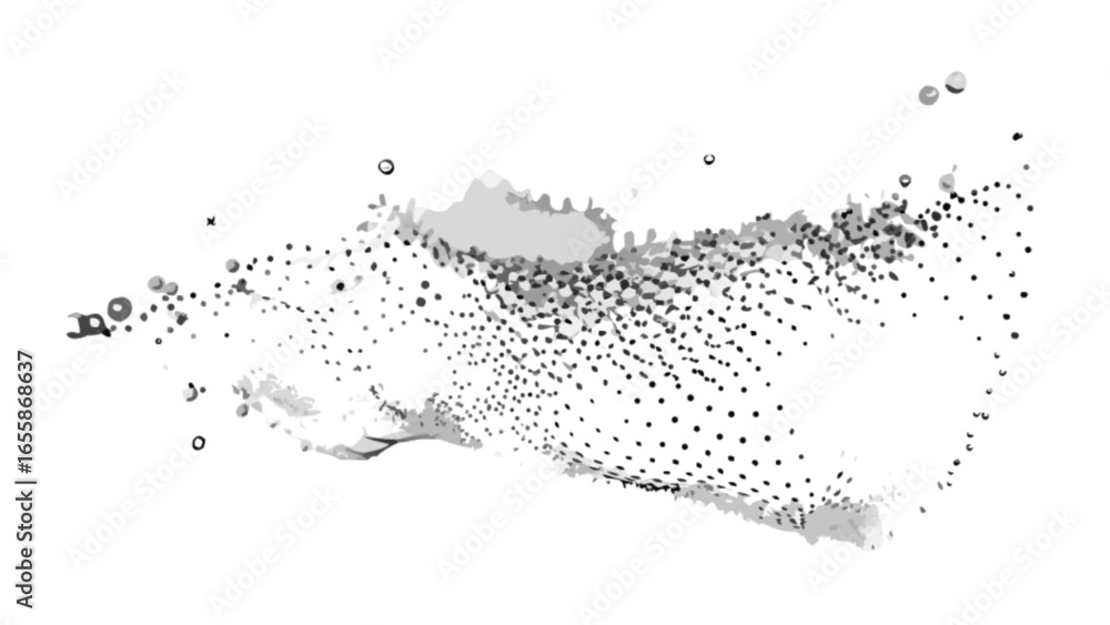 Poster abstract grey scale dot pattern illustration for design elements and creative background concepts an