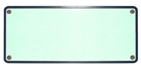 Plaque minéralogique vide
