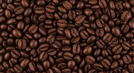 Obraz premium Closeup of roasted coffee beans