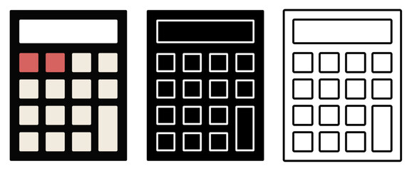 1Collection of Calculator to Count Money Transaction for Finance