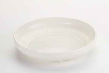 White ceramic empty bowl dishware