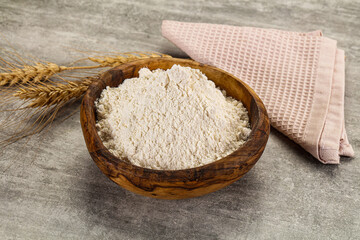 Wheat flour for cooking in the bowl