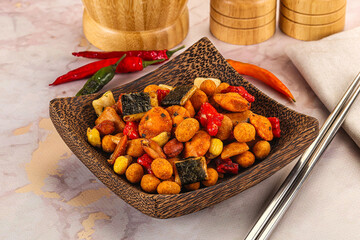Japanese snack - Chili mame arare cracker
