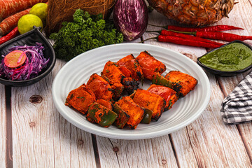 Indian cuisine - spicy chili paneer