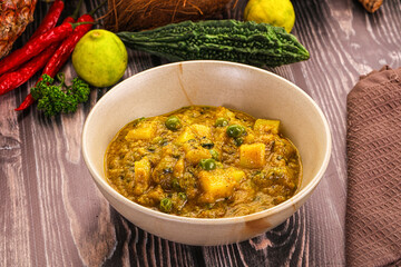 Aloo masala with green peas