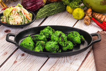Indian green chicken mint tikka
