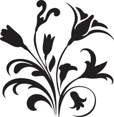 Floral Flower Silhouette Design