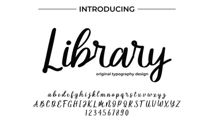 Library - Elegant Script Font for Smooth Handwritten Design and Creative Typography