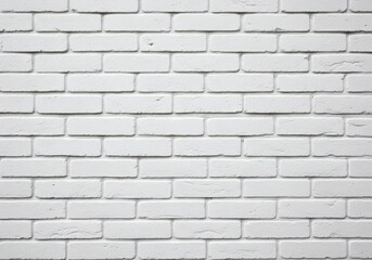 Naklejka premium White brick wall texture with a staggered pattern