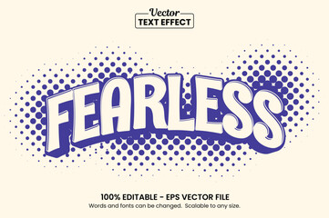 Fearless Text Effect – Editable Retro Comic Halftone Typography Style