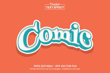 Comic Text Effect – Editable Retro Stylish Typography Design
