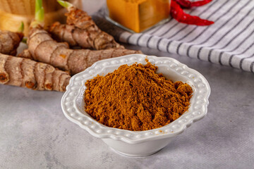 Indian spices - Curry powder heap
