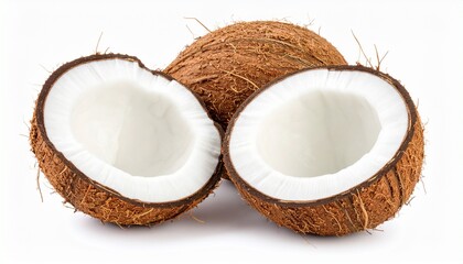 coconut on white background 