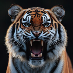 Fototapeta premium Close-up of a tiger's face.