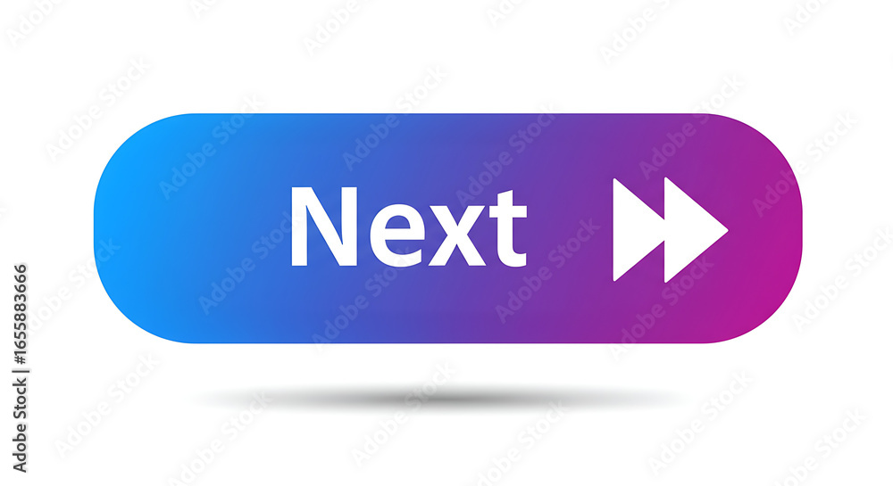 Aufkleber vibrant next button with forward arrow icon for navigation