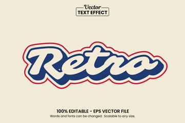 Classic Retro Typography Effect – Editable Vector Lettering