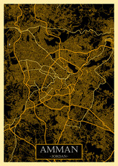 Amman Jordan City Map. downtown tourism house art travel, scenic metropolis concept, travel art city, patriotic abstract banner, view office street