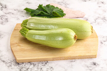 Raw frsh ripe zucchini vegetable