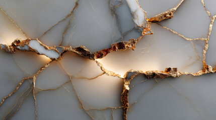Elegant marble surface with gold veins creating luxurious pattern. light highlights intricate details and textures