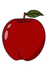 red apple vector illustration