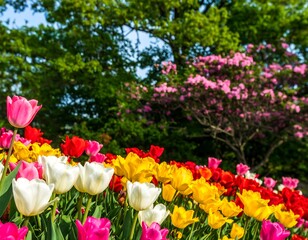 Fototapeta premium Vibrant spring tulips