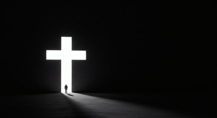 Obraz premium Cross of Light Faiths Guiding Hope.