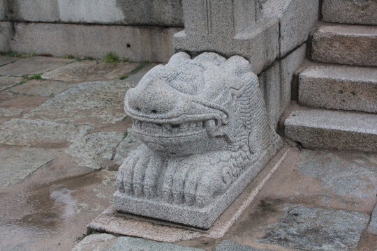 Haechi Lion-Dog Stone Sculpture, Historic Gyeongbokgung Palace, Seoul, South Korea