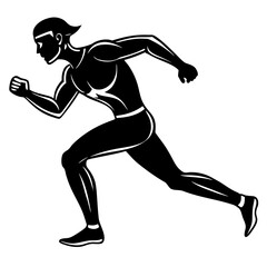 Running Athlete Silhouette vector