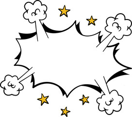 Cartoon explosion cloud vector