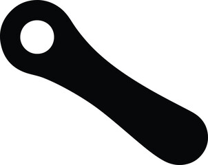 Vector connecting rod engine part mechanical component silhouette Illustrator