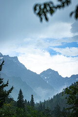mountain landscape with clouds