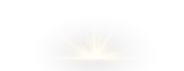 Sun, sunlight, sparkle, effect, stadium, spotlight create abstract glow. PNG bright beam flare shines in Overlay with transparent illumination. Futuristic burst PNG perfect for design visuals.