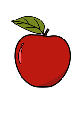 red apple vector illustration